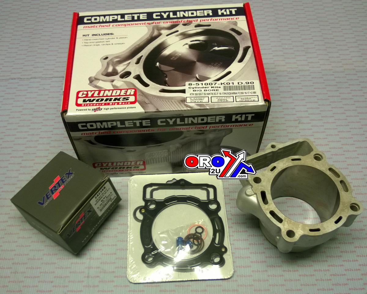 Cylinder Works Cylinder Kit KTM 16-18 SXF350 90mm, Works Big Bore 51007-k01