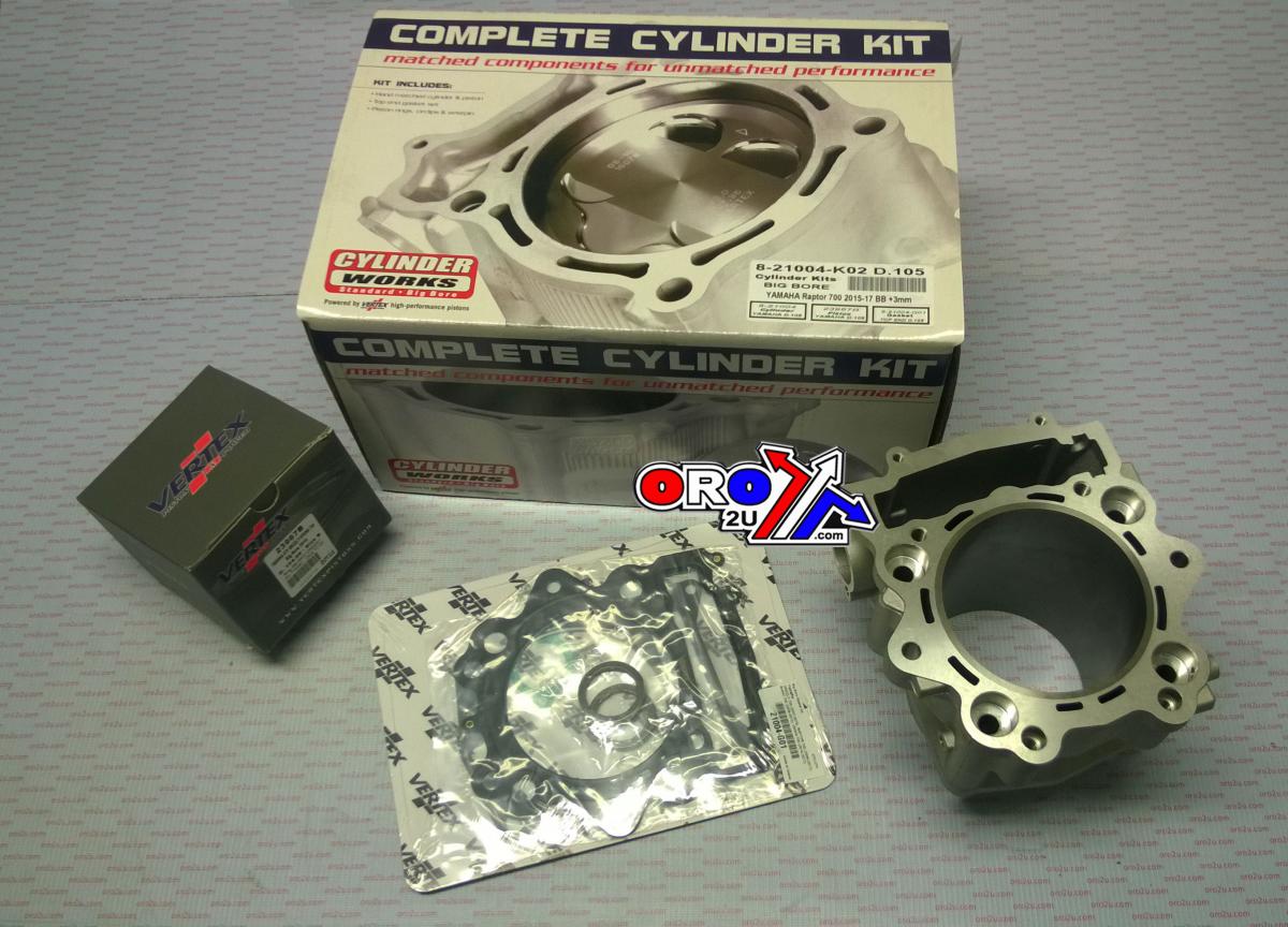 Cylinder Works Cylinder Kit YFM700R 15-18, Works Cylinder 21004-k02 Big Bore, 105mm 770cc 2015 - 2018 Yamaha Yfm 700 R Raptor ATV