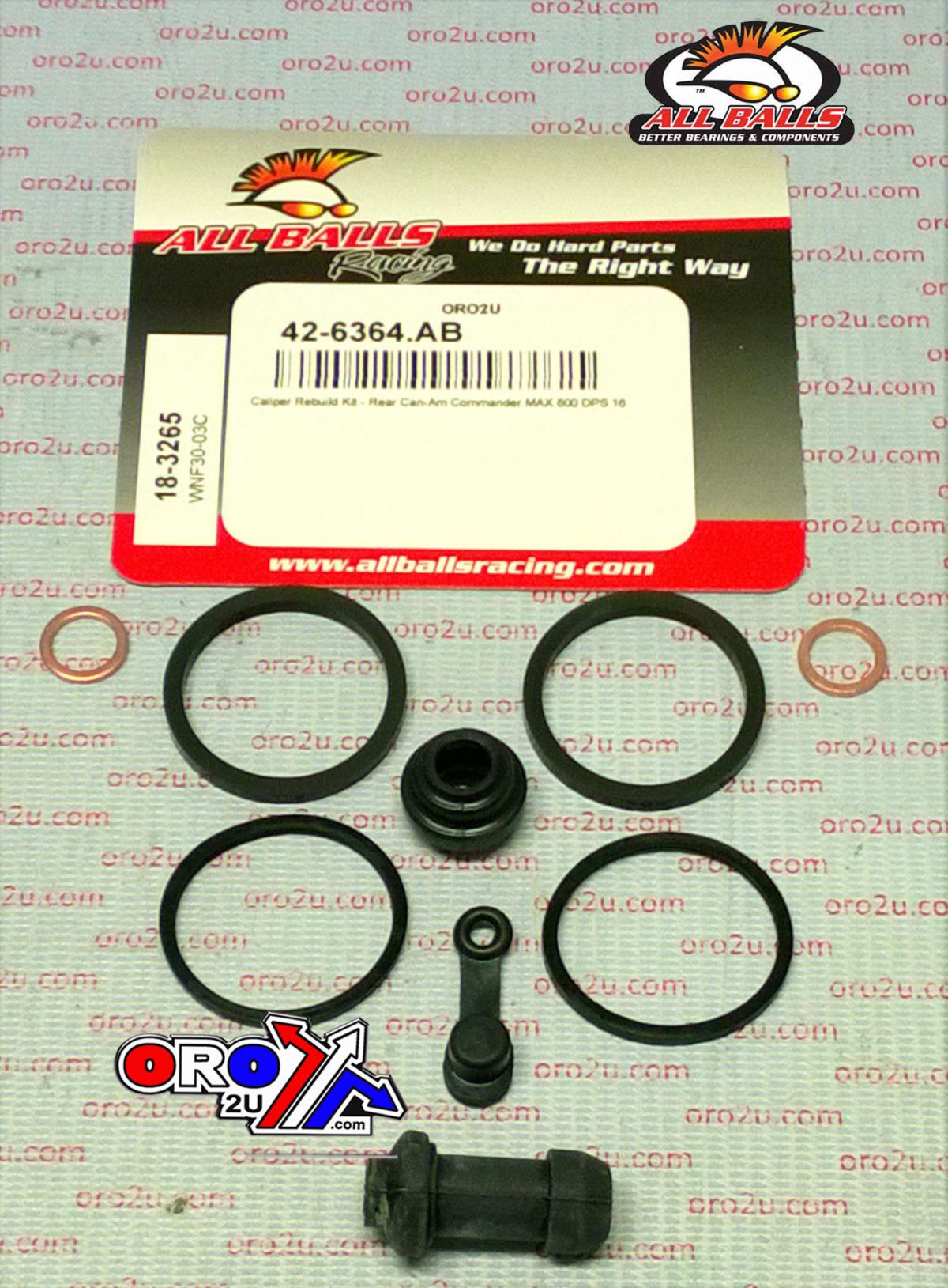 All Balls Racing Brake Caliper Rebuild Kit Allballs, Allballs 18-3265 Can-am MAX800 Dps 16-20 Rear