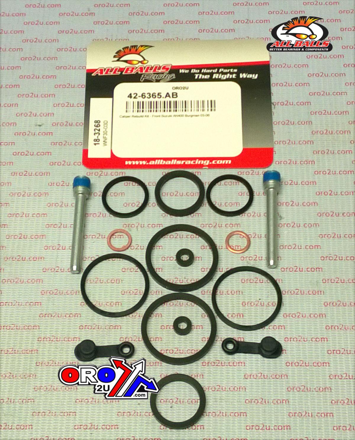 All Balls Racing Brake Caliper Rebuild Kit Allballs, Allballs 18-3268 Suz AN400 Burgman 03-06 Front