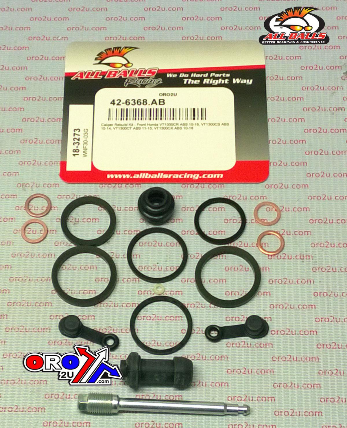 All Balls Racing Brake Caliper Rebuild Kit Allballs, Allballs 18-3273 Hon Vt1300 10-19 Front