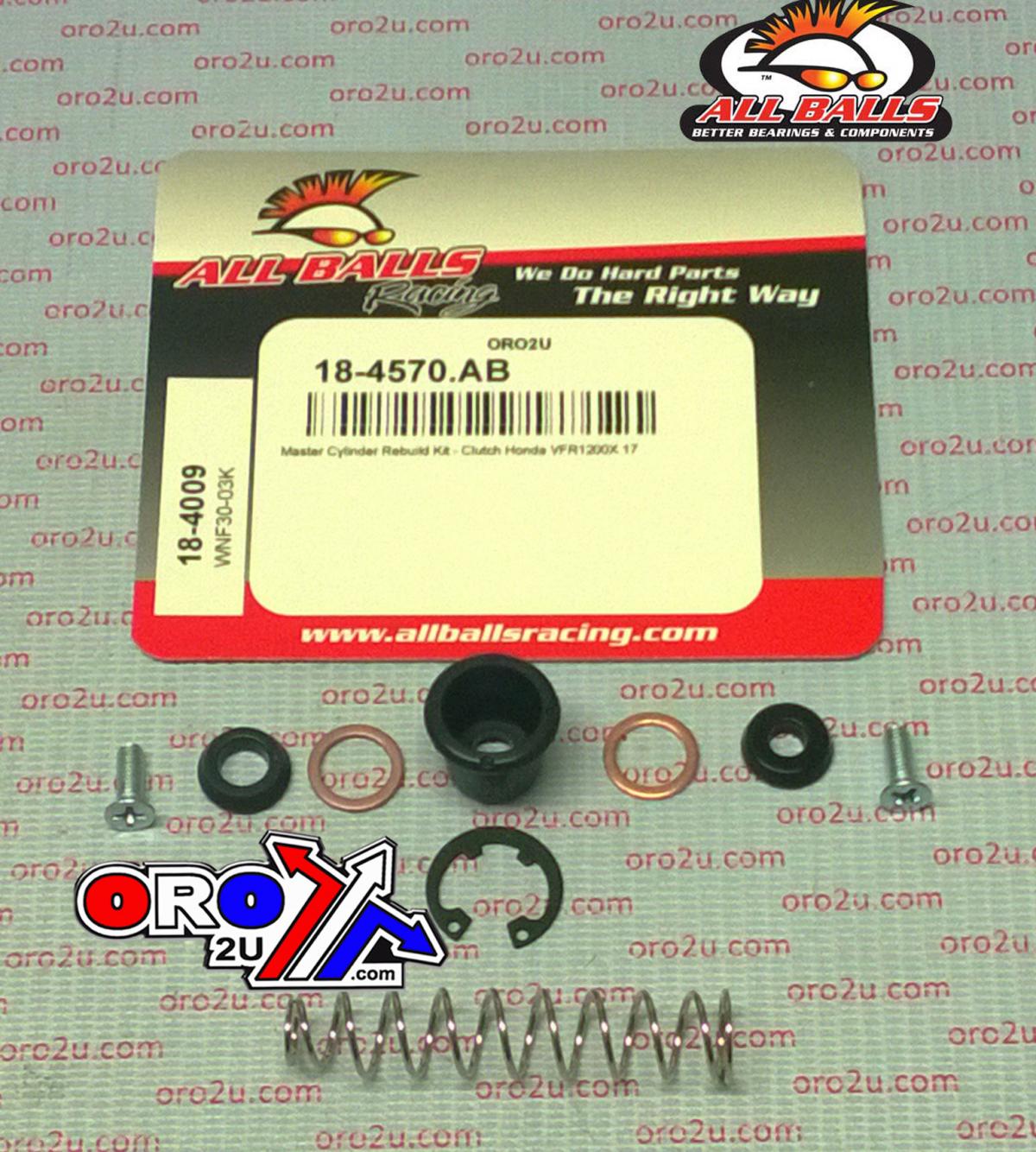 All Balls Racing Clutch Master Cyl Rebuild Kit Allballs, Allballs 18-4009 Honda Cb/cbr/vfr/gl/vtx/yamaha XTZ12