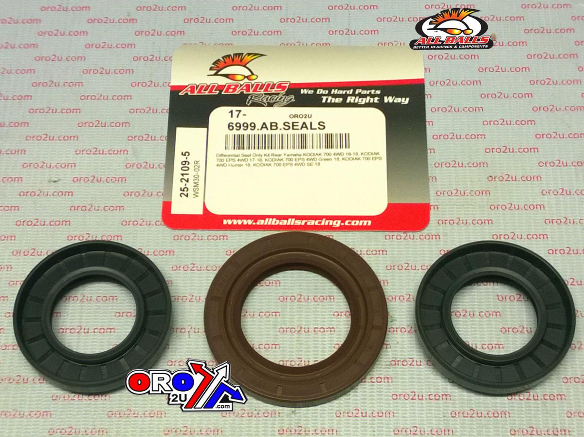 All Balls Racing Differential Seals Kit Rear Yamaha, Allballs 25-2109-5, Kodiak 700 4wd 17, Kodiak 700 Eps 4wd 17