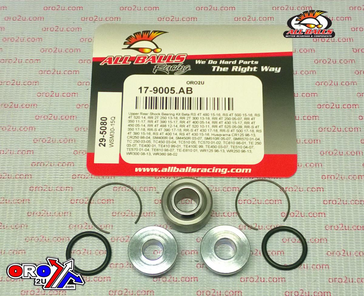 All Balls Racing Upper Rear Shock Kit Beta Husq, Allballs 29-5080, Bearing & Seals.