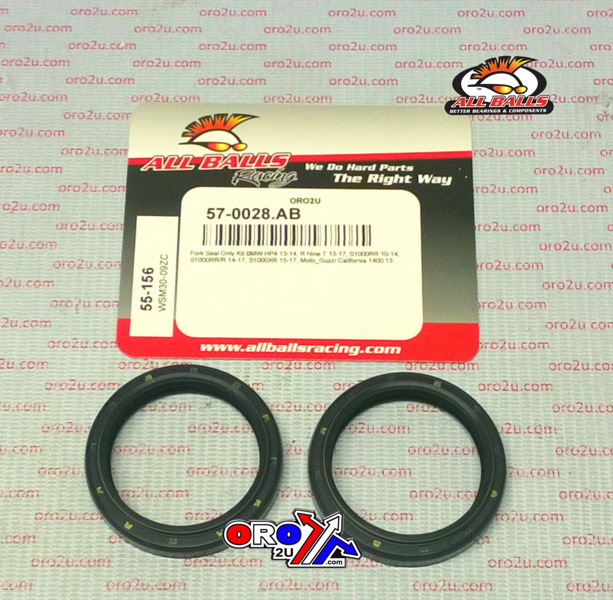 All Balls Racing Fork Oil Seal Set Allballs, Allballs 55-156
