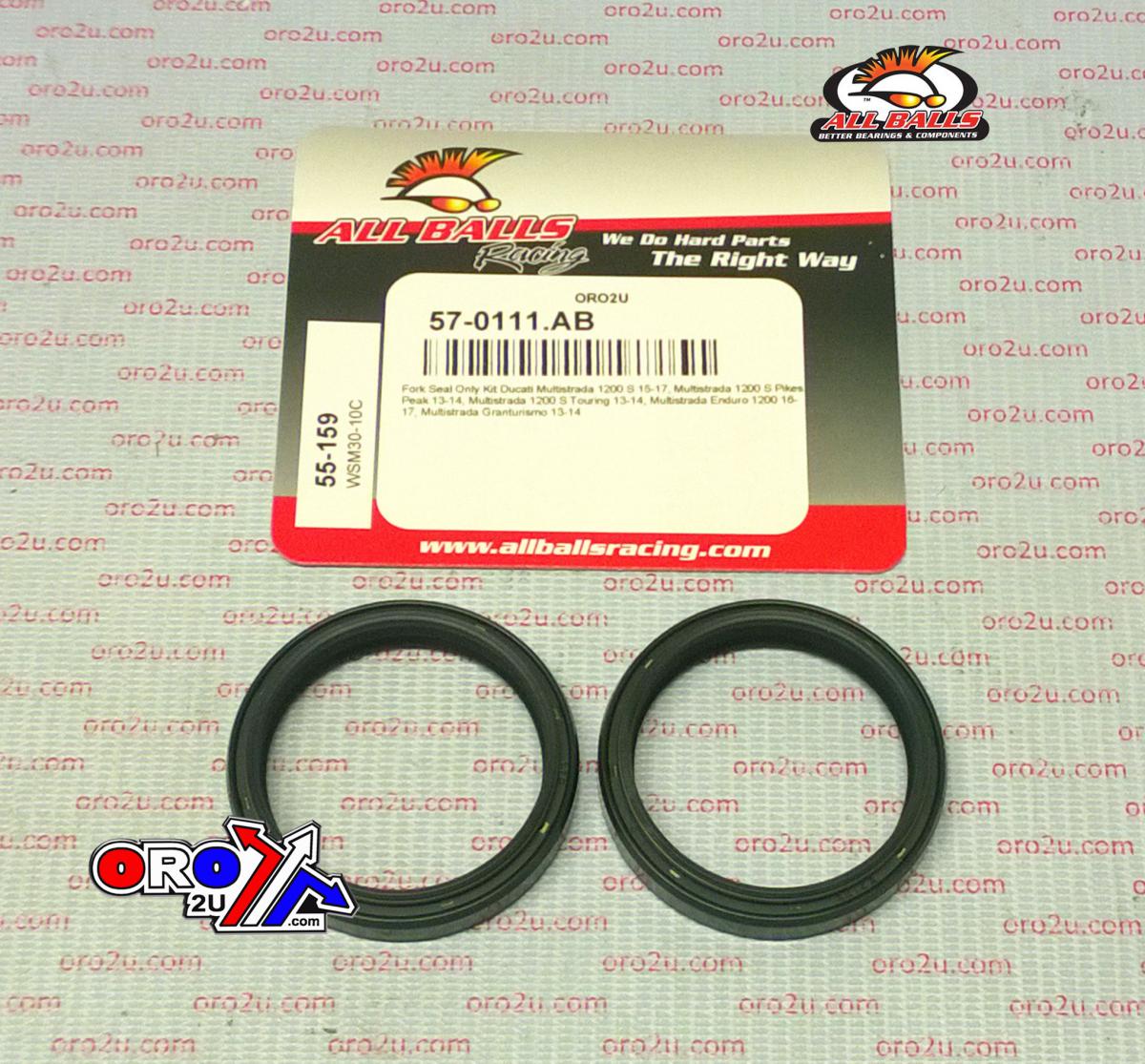 All Balls Racing Fork Oil Seal Set Allballs, Allballs 55-159