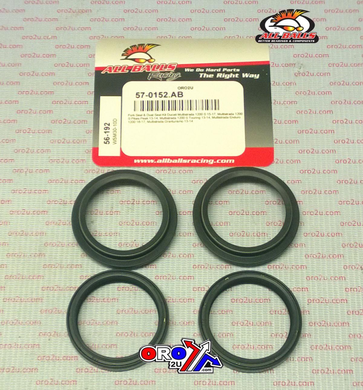 All Balls Racing Seal Wiper Set Allballs, Allballs 56-192 Fork Seal Kit