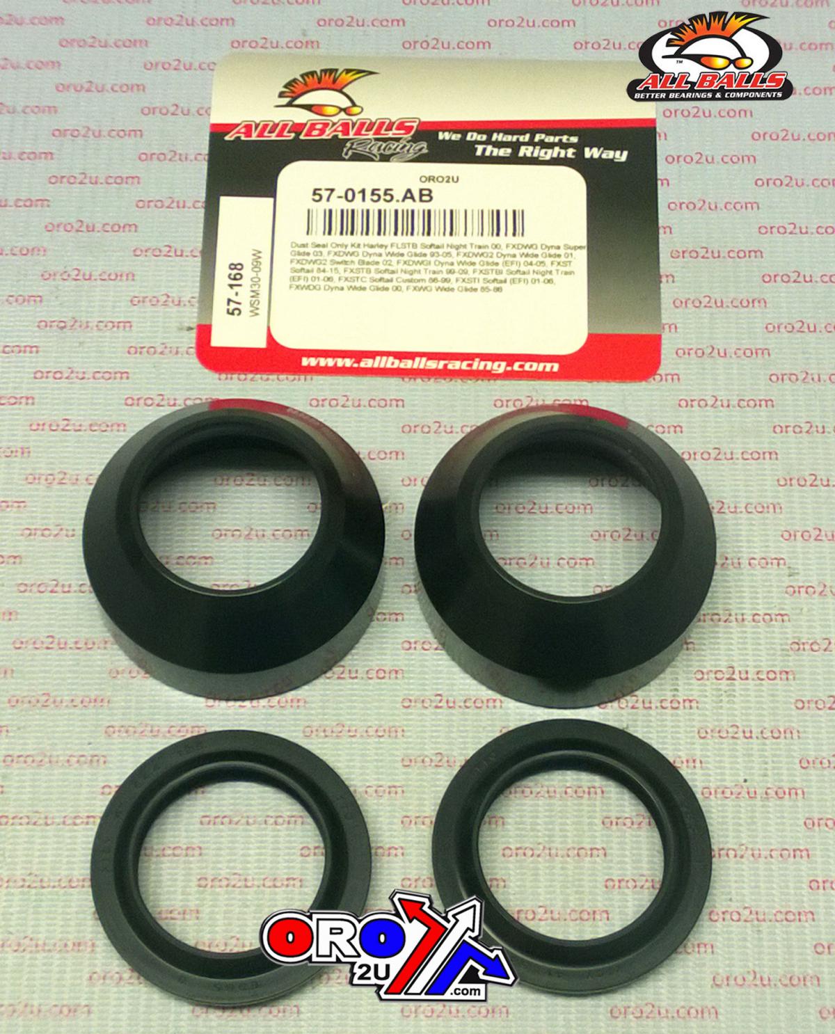All Balls Racing Fork Dust Seal Set Allballs, Allballs 57-168 Dust Seal Kit