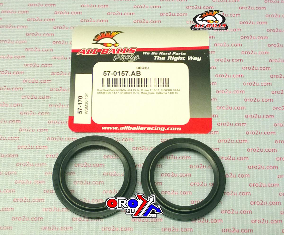 All Balls Racing Fork Dust Seal Set Allballs, Allballs 57-170 Dust Seal Kit
