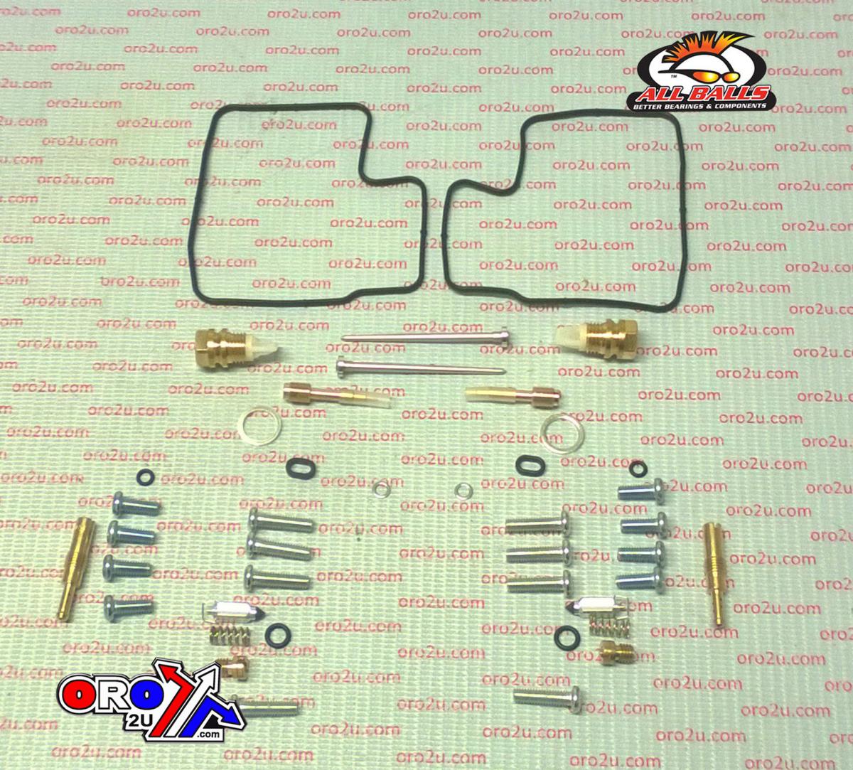All Balls Racing Carburetor Rebuild Kit 88-98 Hon VT600, Allballs 26-1603 Road
