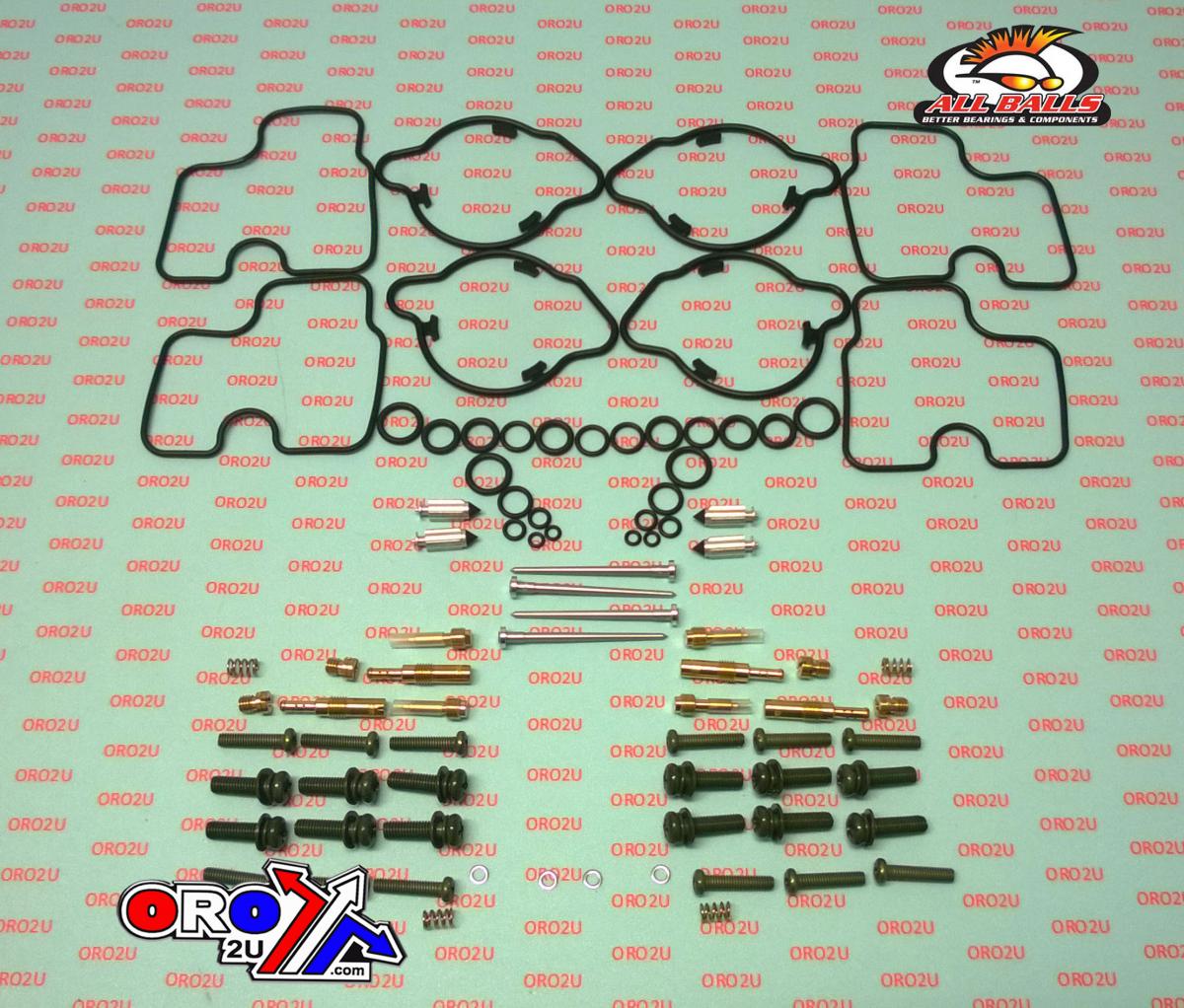 All Balls Racing Carburetor Rebuild Kit 91-94 Hon Cbr600f2, Allballs 26-1667 Road