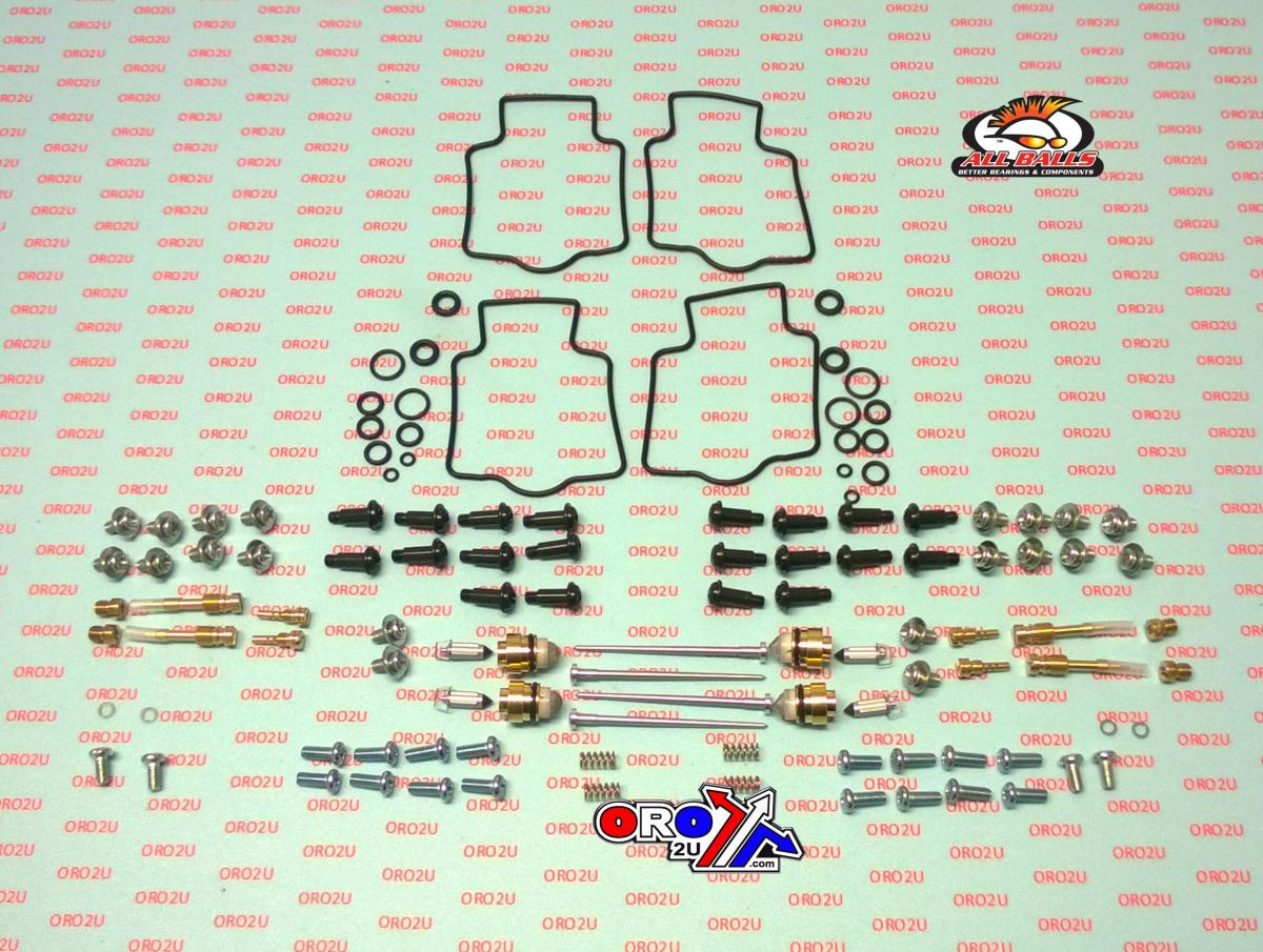 All Balls Racing Carburetor Rebuild Kit 1990 Kaw Zx1100c Zx1100 Ninja, Allballs 26-1720 Road