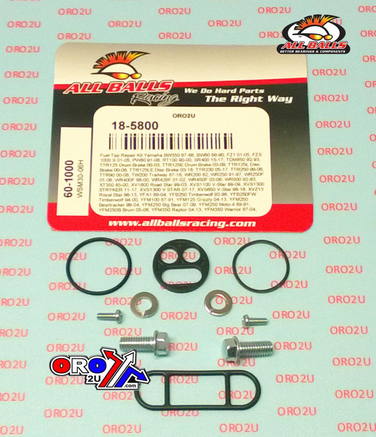 All Balls Racing Fuel Tap Repair Kit Allballs, Allballs 60-1000 Yamaha