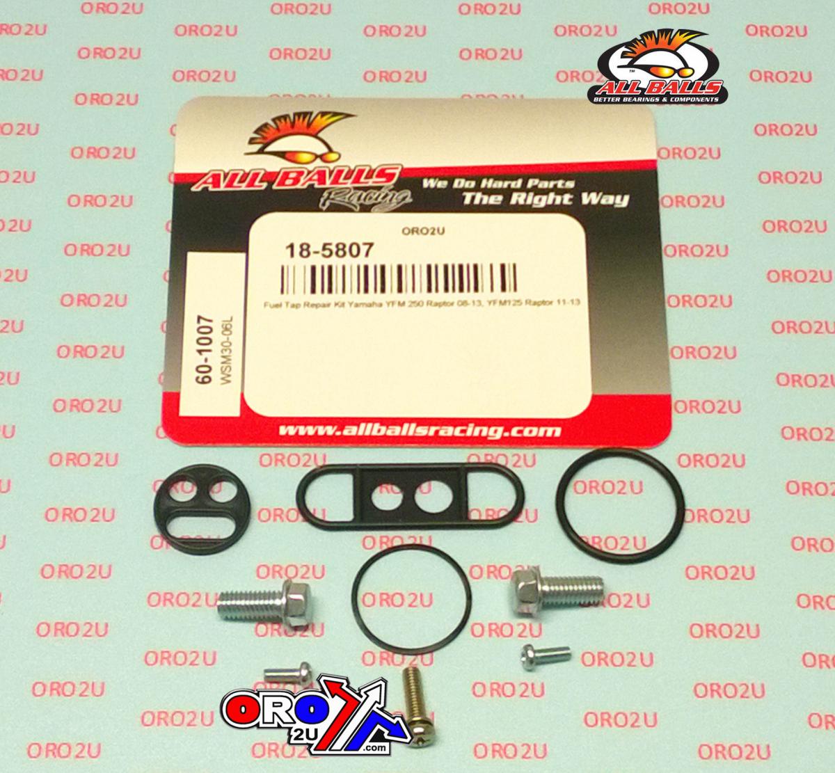 All Balls Racing Fuel Tap Repair Kit Allballs, Allballs 60-1007 Yamaha YFM125/250 08-13
