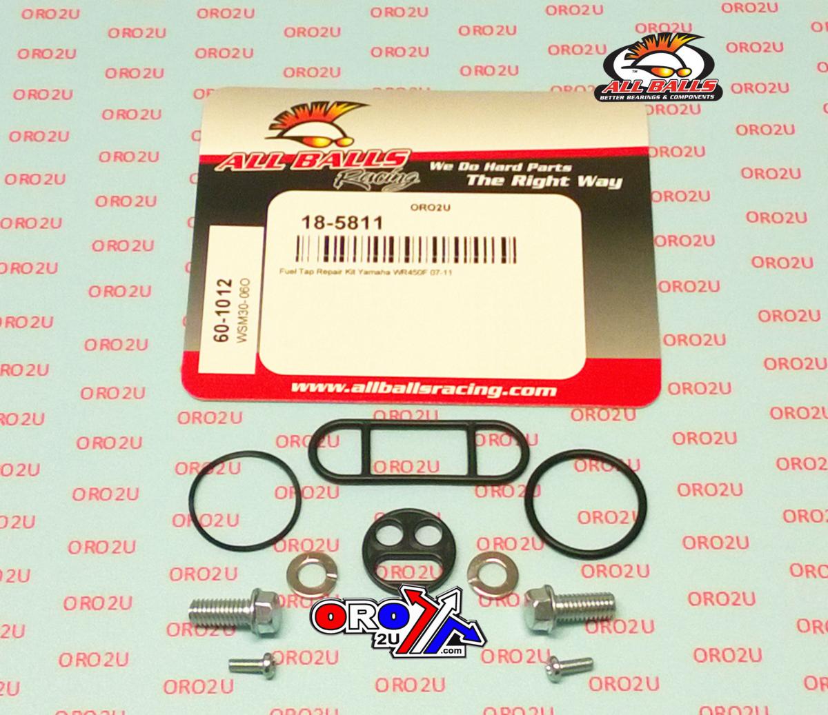All Balls Racing Fuel Tap Repair Kit Allballs, Allballs 60-1012 Yamaha WR450F 07-11