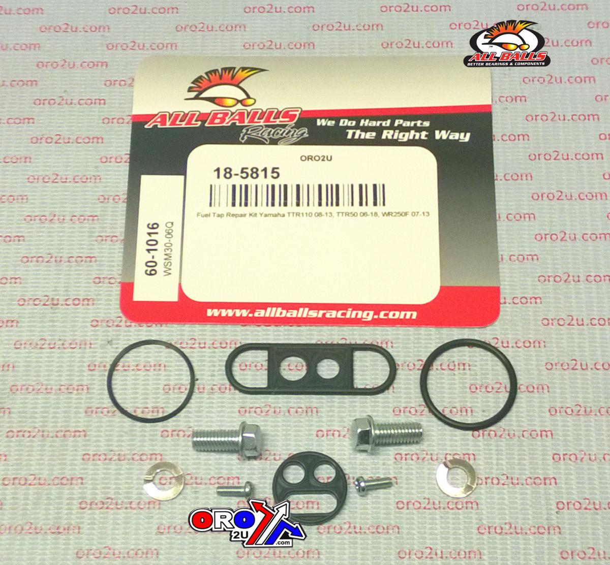 All Balls Racing Fuel Tap Repair Kit Allballs, Allballs 60-1016 Yamaha TTR50/110 06-22 WR250 07-13