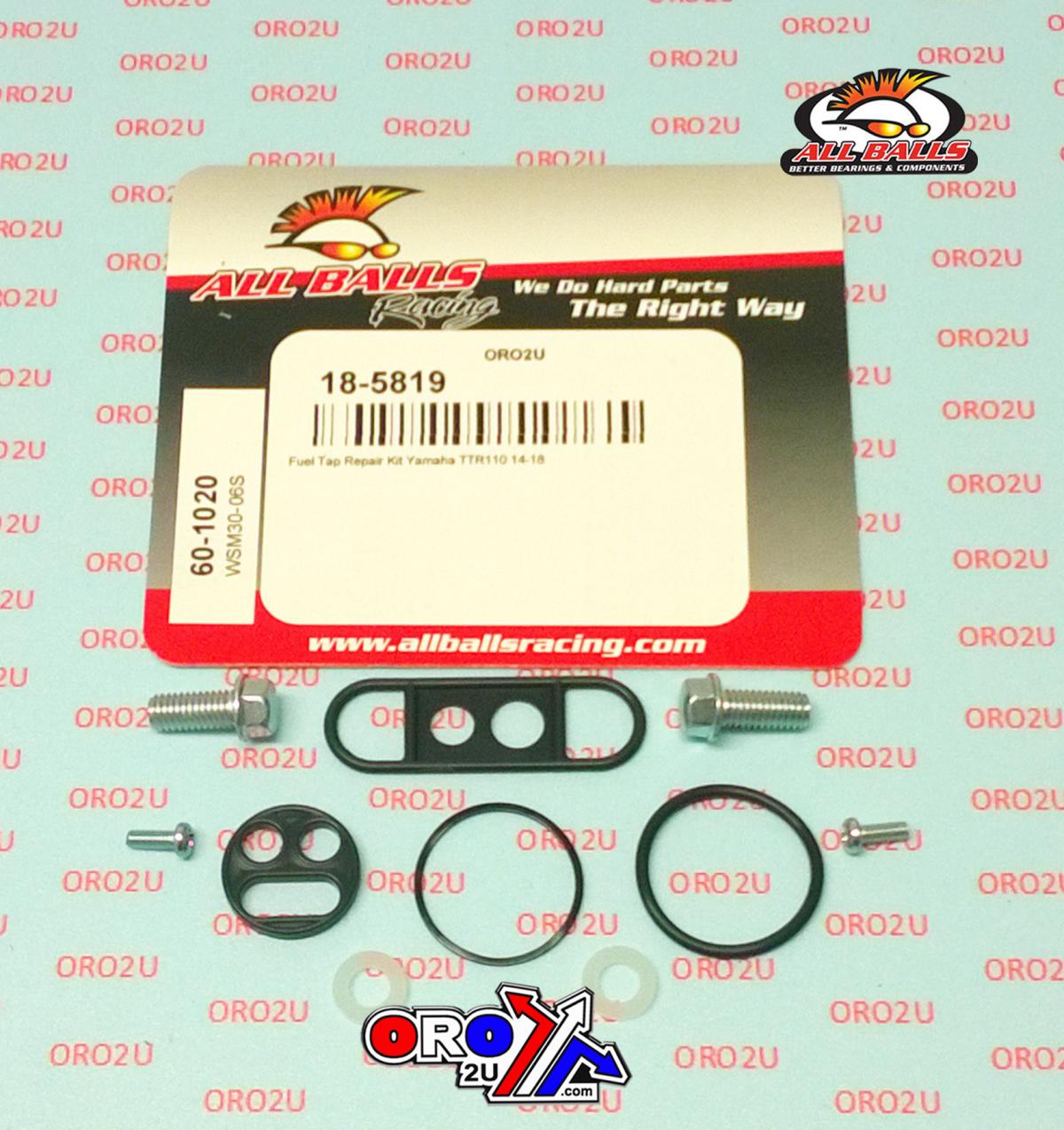All Balls Racing Fuel Tap Repair Kit Allballs, Allballs 60-1020 Yamaha TTR110 14-22