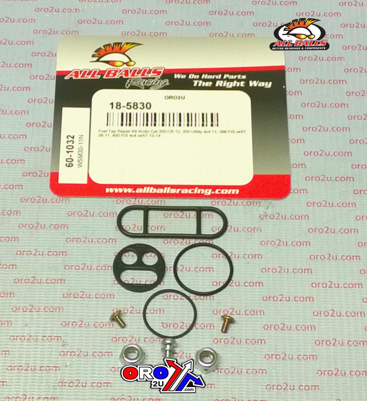 All Balls Racing Fuel Tap Repair Kit Allballs, Allballs 60-1032 Arctic Cat 350/366/400 08-14