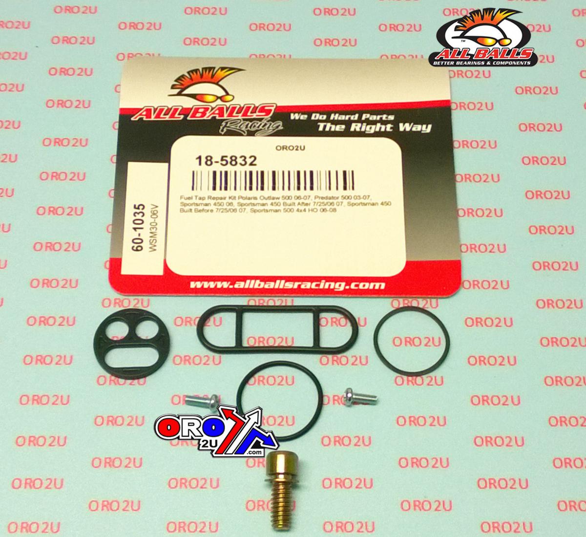 All Balls Racing Fuel Tap Repair Kit Allballs, Allballs 60-1035 Polaris 450-700 03-08