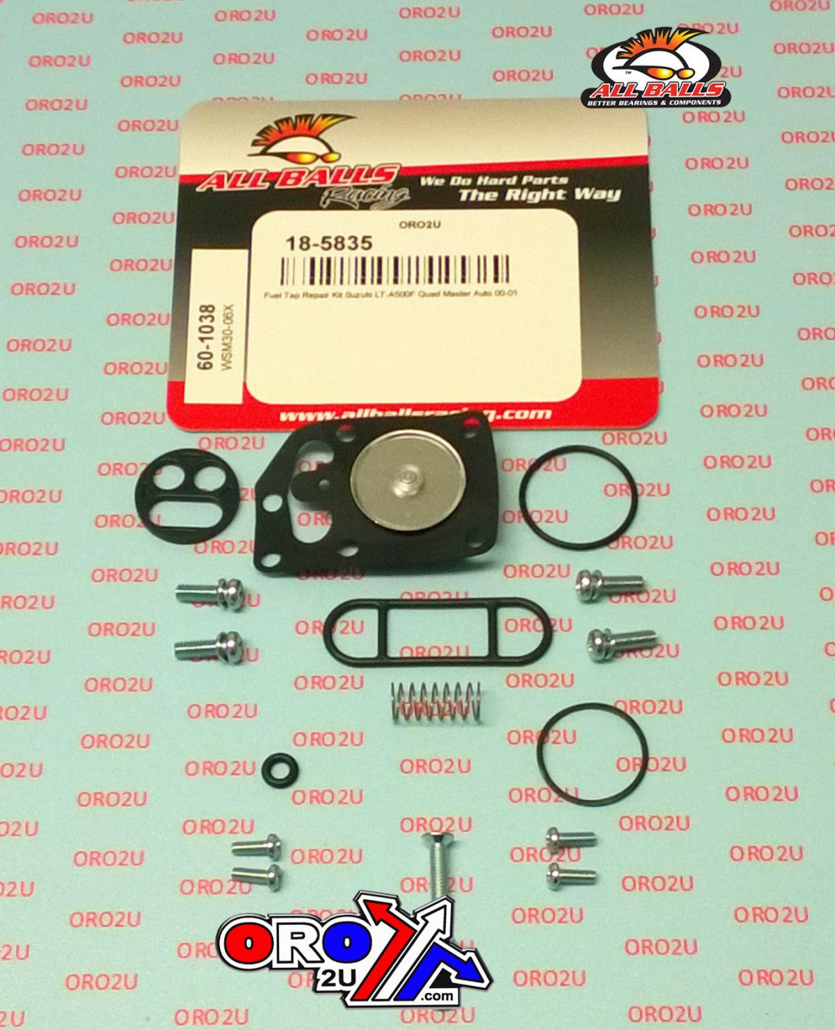 All Balls Racing Fuel Tap Repair Kit Allballs, Allballs 60-1038 Suzuki Lt-a500f 00-01