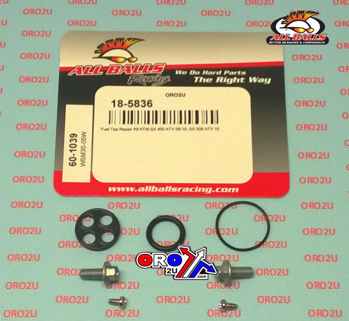 All Balls Racing Fuel Tap Repair Kit Allballs, Allballs 60-1039 KTM SX 450/505 09-10