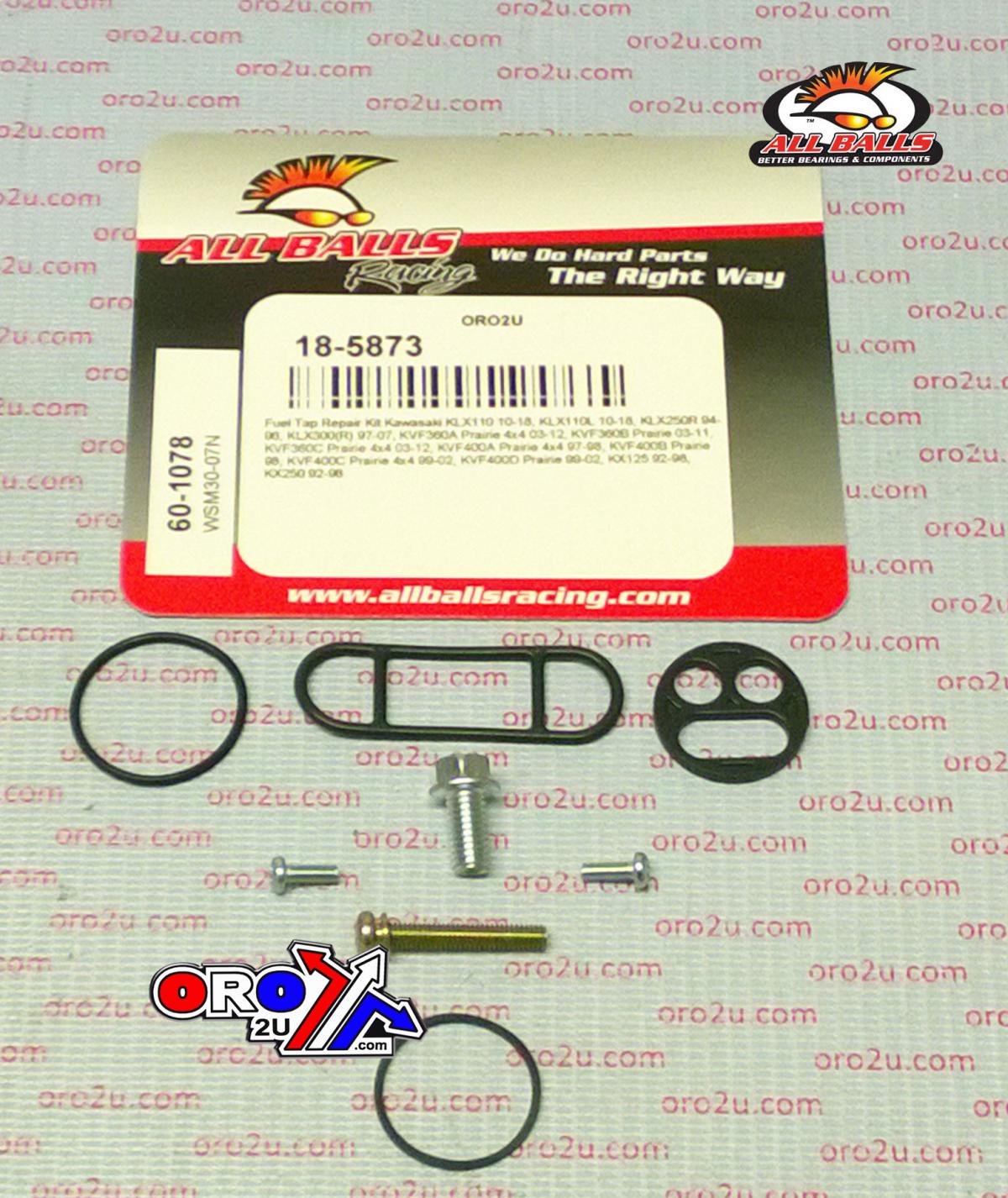 All Balls Racing Fuel Tap Repair Kit Allballs, Allballs 60-1078 Kaw KX/KLX/kvf 110-400 92-22
