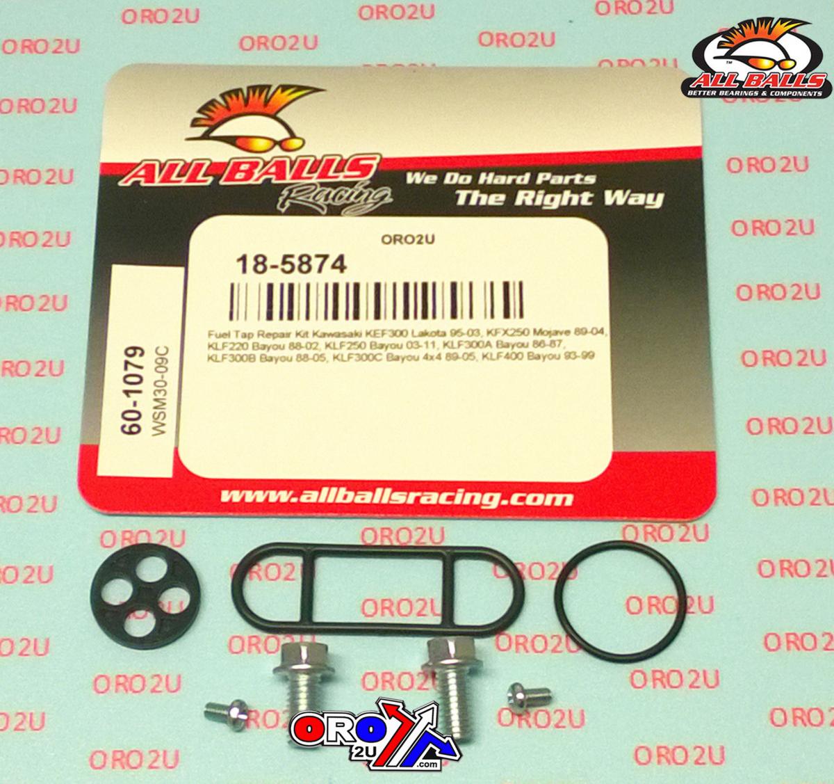 All Balls Racing Fuel Tap Repair Kit Allballs, Allballs 60-1079 Kaw Kef/kfx/klf 220-400 86-05