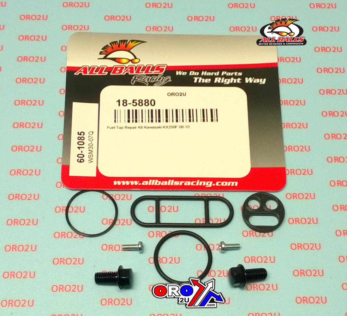 All Balls Racing Fuel Tap Repair Kit Allballs, Allballs 60-1085 Kaw KX250F 06-10