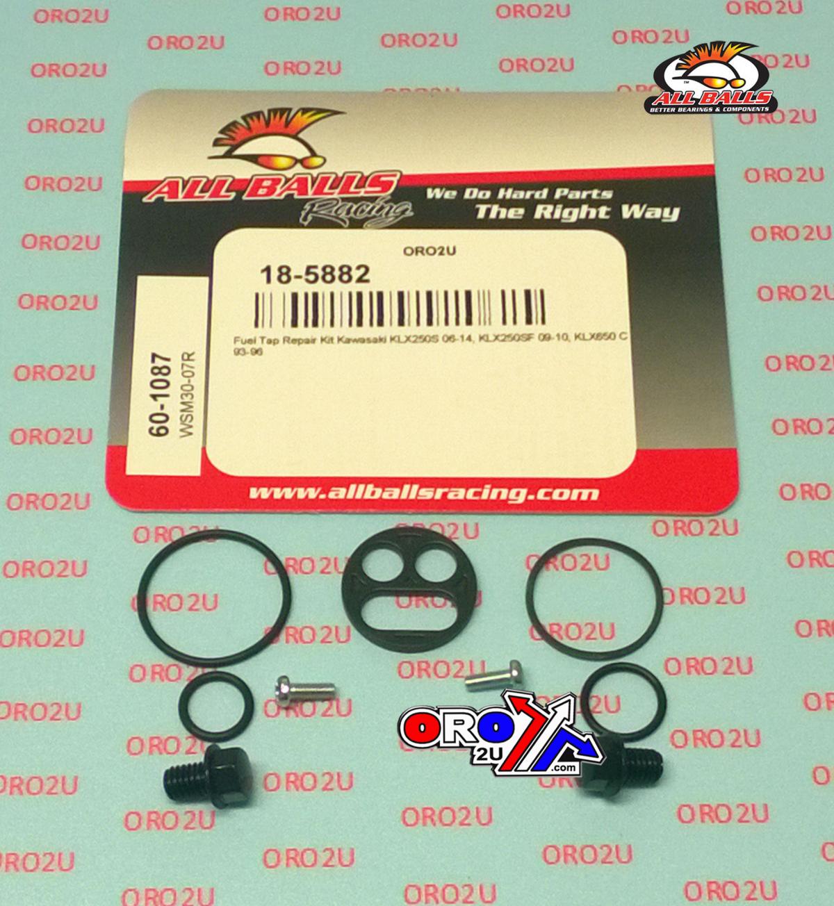 All Balls Racing Fuel Tap Repair Kit Allballs, Allballs 60-1087 Kaw KLX 250 06-14/650 93-96