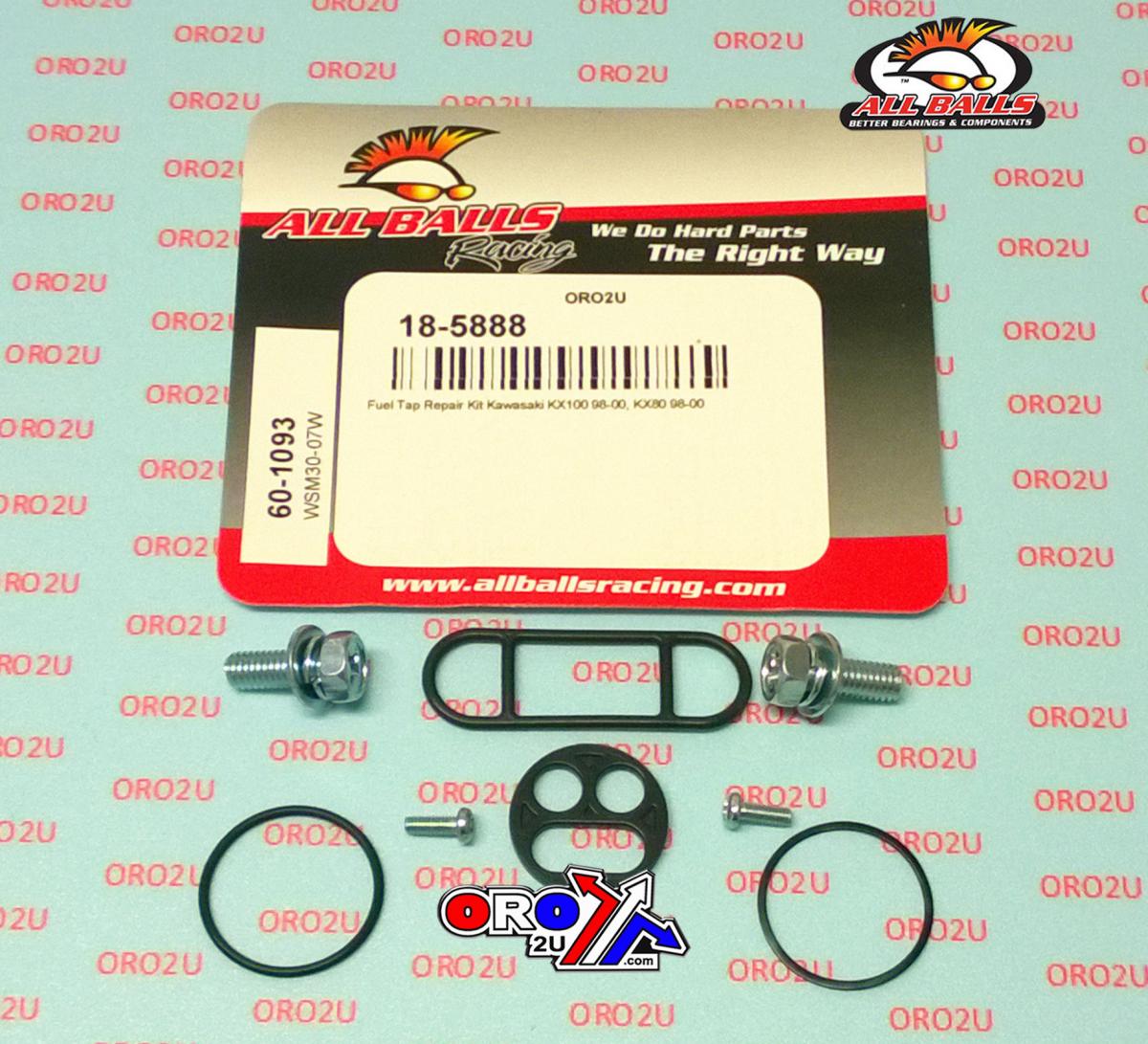 All Balls Racing Fuel Tap Repair Kit Allballs, Allballs 60-1093 Kaw KX80/100 98-00