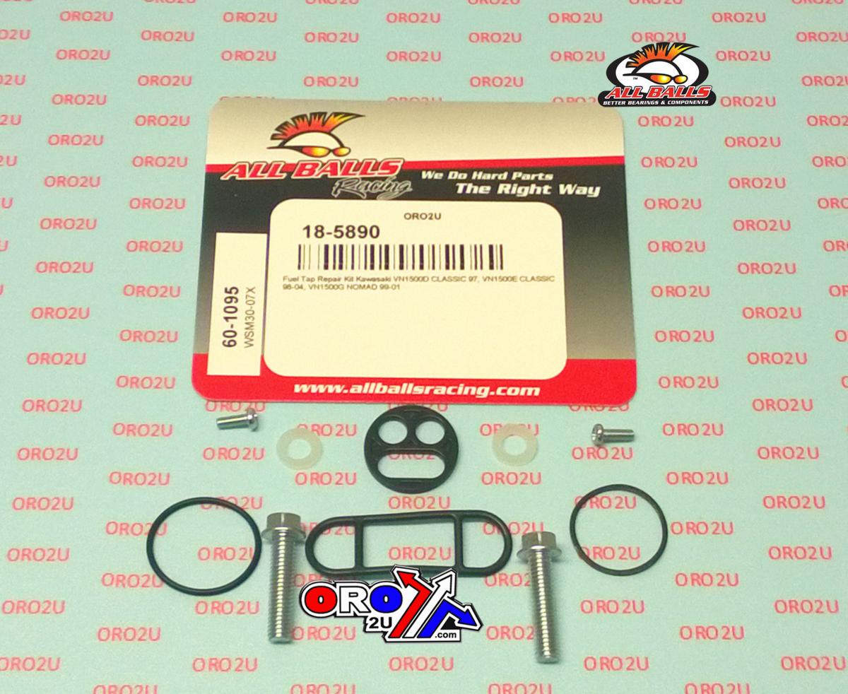All Balls Racing Fuel Tap Repair Kit Allballs, Allballs 60-1095 Kaw Vn1500 97-04