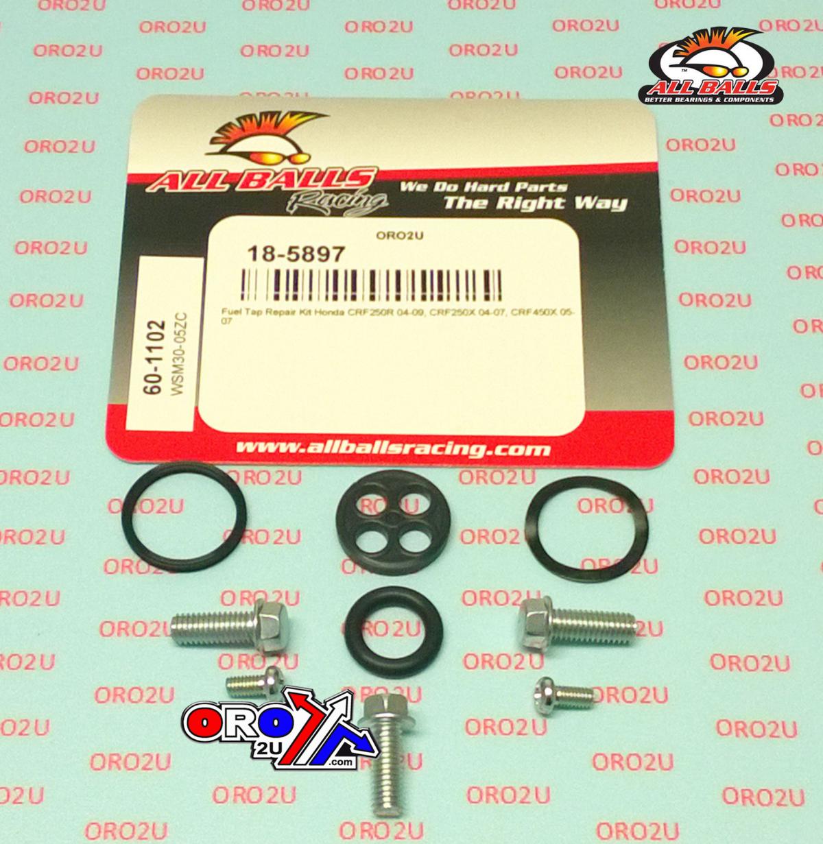 All Balls Racing Fuel Tap Repair Kit Allballs, Allballs 60-1102 Honda CRF 250/450 04-09