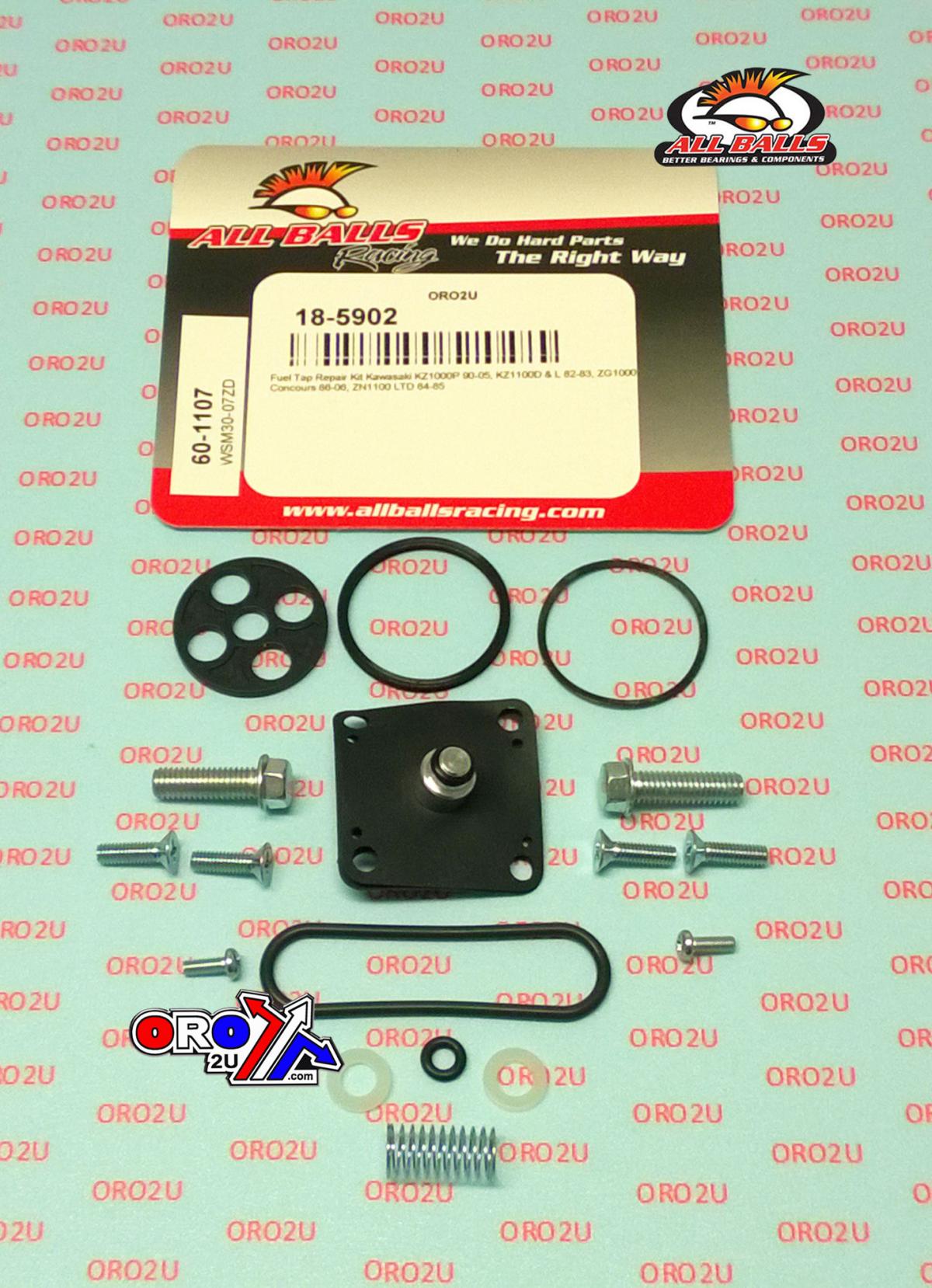 All Balls Racing Fuel Tap Repair Kit Allballs, Allballs 60-1107 Kaw Kz/zg/zl/zn/zx 650-1000 79-06
