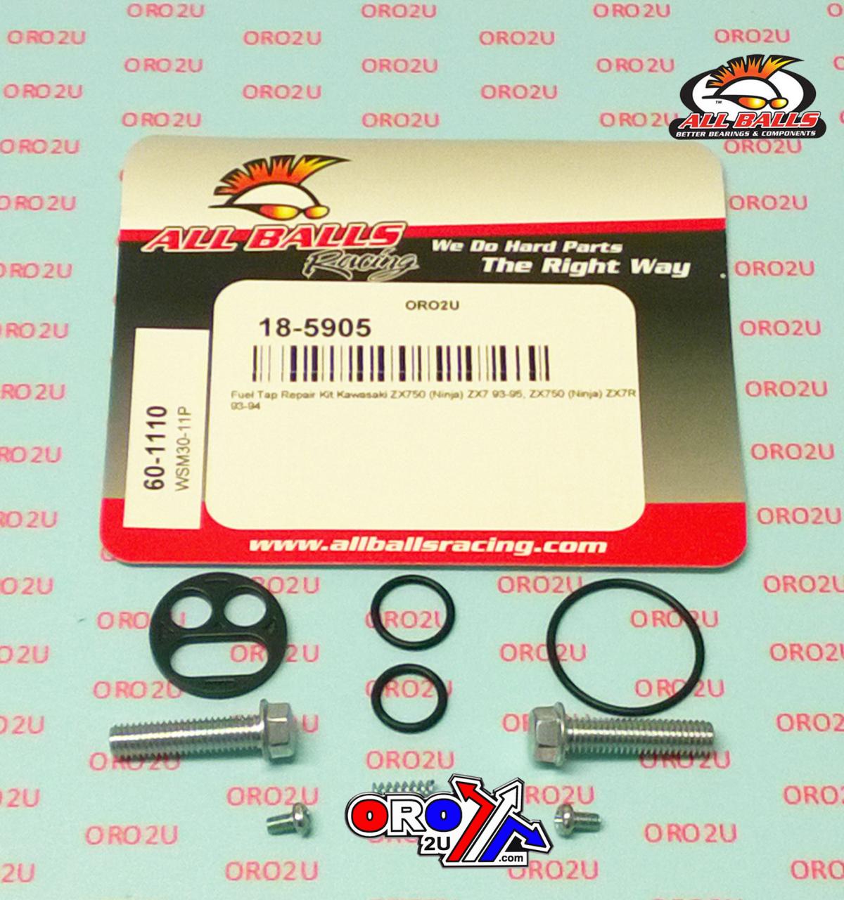 All Balls Racing Fuel Tap Repair Kit Allballs, Allballs 60-1110 Kaw ZX750 93-95
