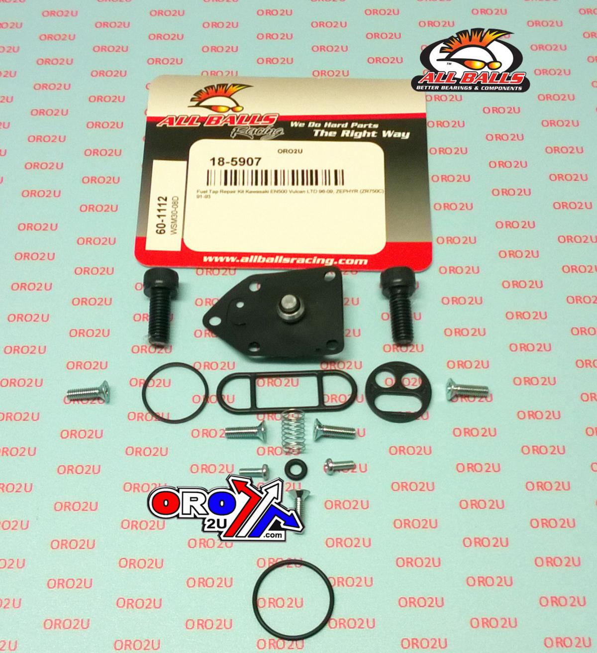 All Balls Racing Fuel Tap Repair Kit Allballs, Allballs 60-1112 Kaw EN500 96-09/zephyr/ZR750 91-93