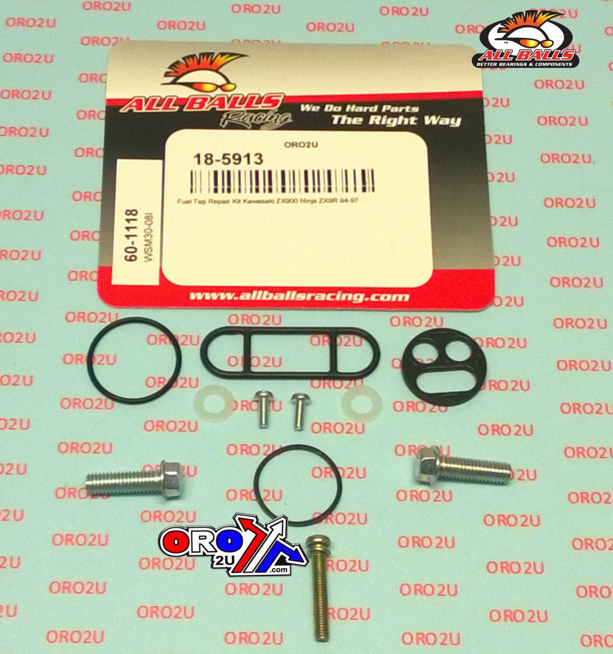 All Balls Racing Fuel Tap Repair Kit Allballs, Allballs 60-1118 Kaw ZX900 94-97