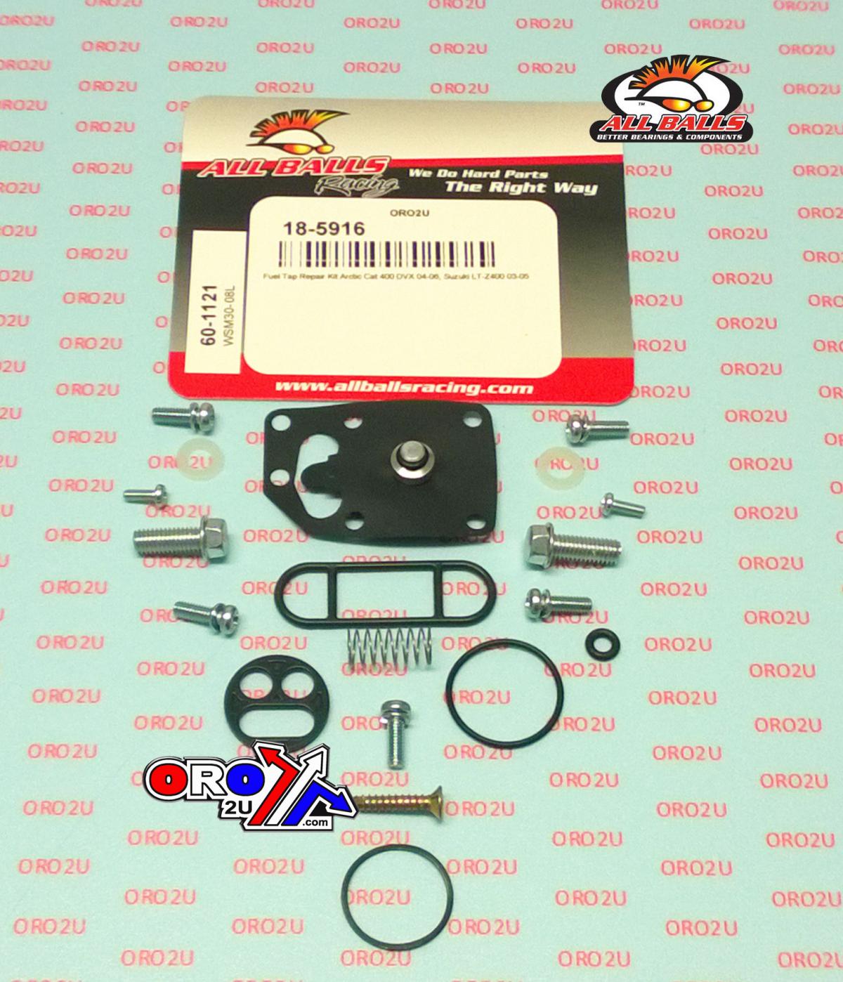 All Balls Racing Fuel Tap Repair Kit Allballs, Allballs 60-1121 Arc Cat Dvx/kaw Kfx/suz Lt-z 400 03-06