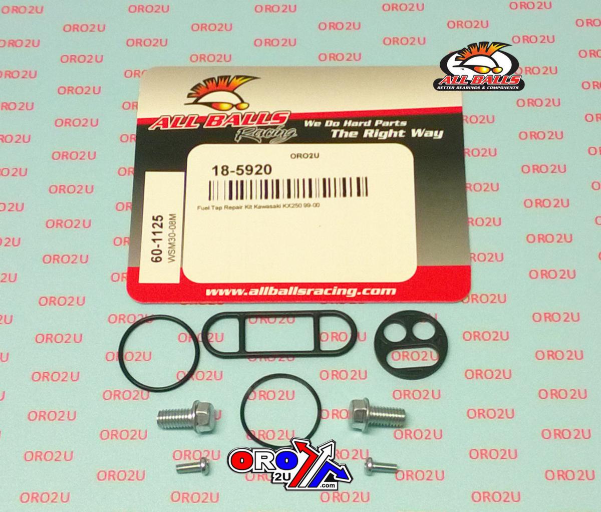 All Balls Racing Fuel Tap Repair Kit Allballs, Allballs 60-1125 Kaw KX250 99-00
