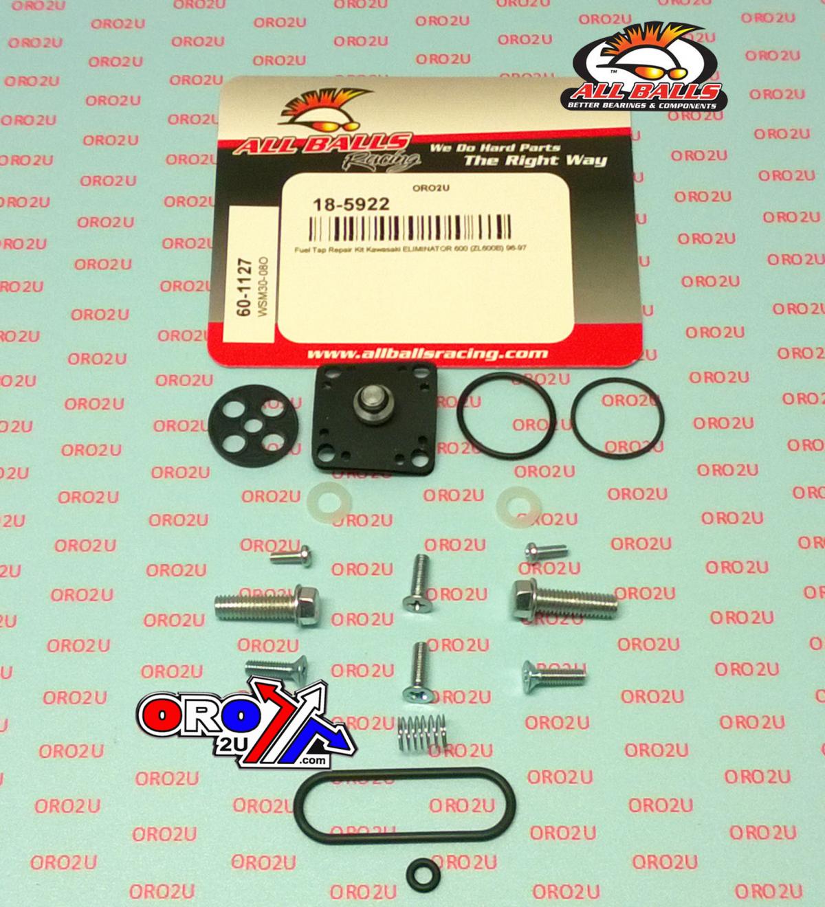 All Balls Racing Fuel Tap Repair Kit Allballs, Allballs 60-1127 Kaw Kz/zl 440-750 80-97