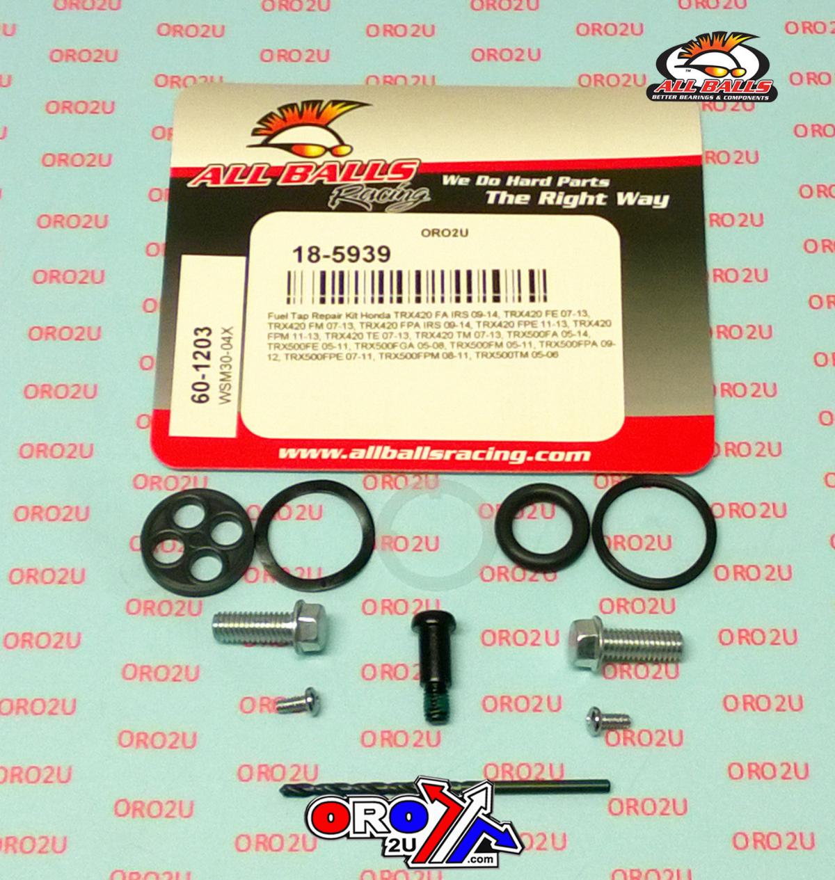All Balls Racing Fuel Tap Repair Kit Allballs, Allballs 60-1203 Honda TRX420/500 05-14