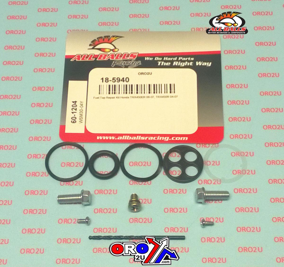 All Balls Racing Fuel Tap Repair Kit Allballs, Allballs 60-1204 Honda TRX450 04-07