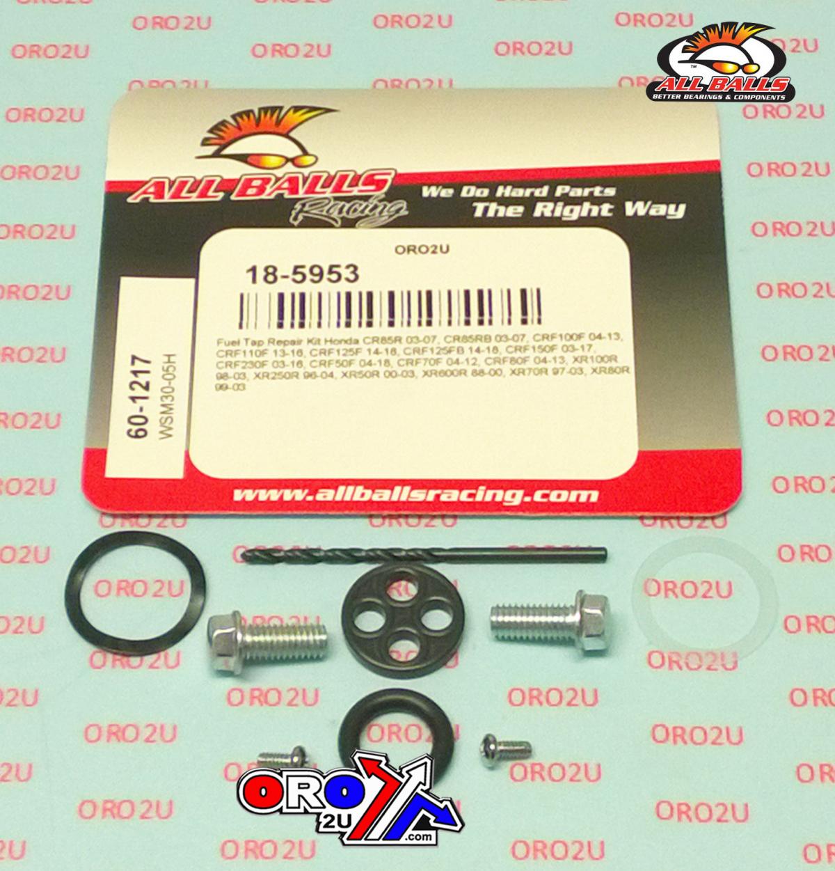 All Balls Racing Fuel Tap Repair Kit Allballs, Allballs 60-1217 Hon CR/xr 50-600 88-22