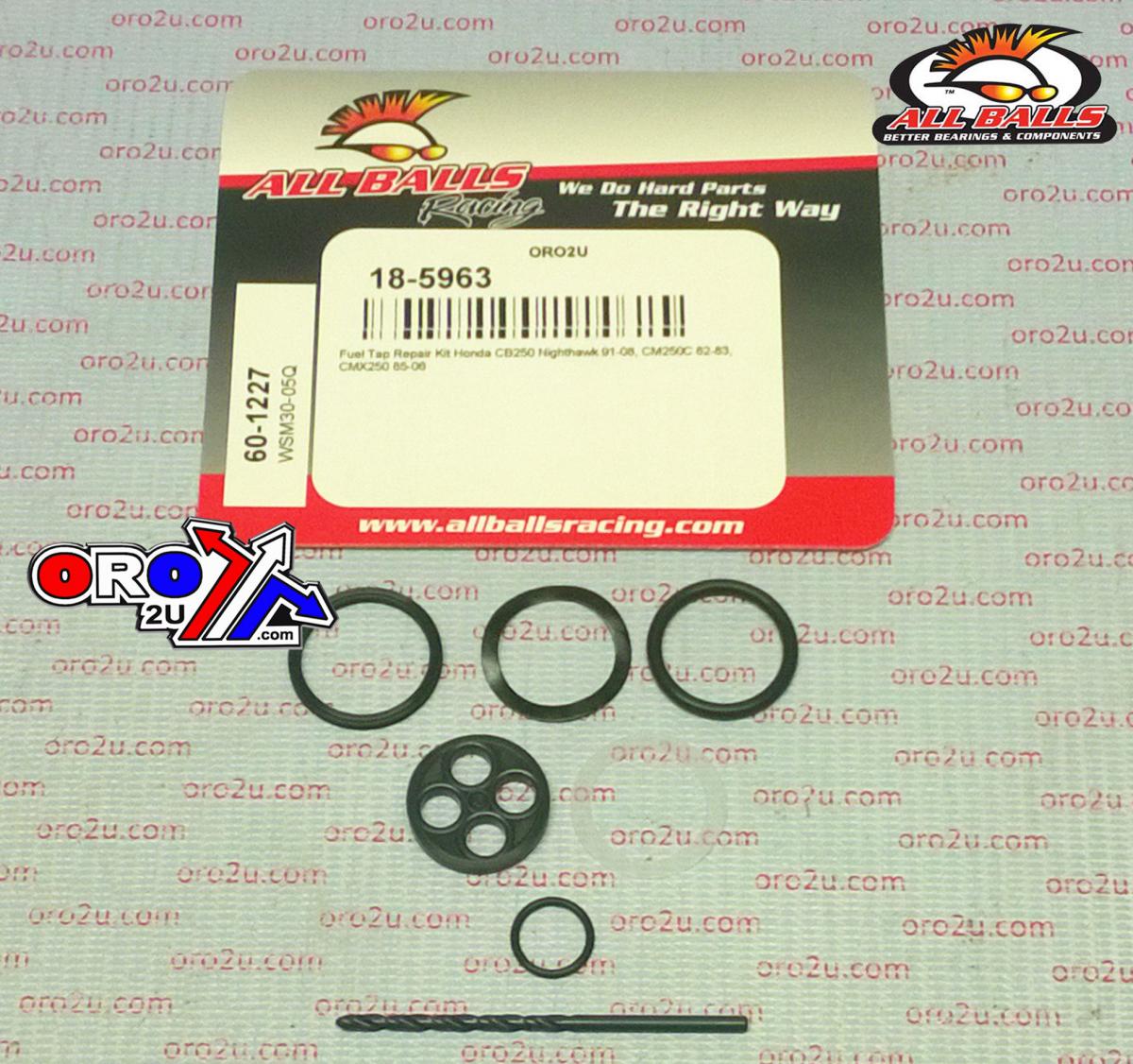 All Balls Racing Fuel Tap Repair Kit Allballs, Allballs 60-1227 Hon CB250 91-08/cm/CMX250 82-06