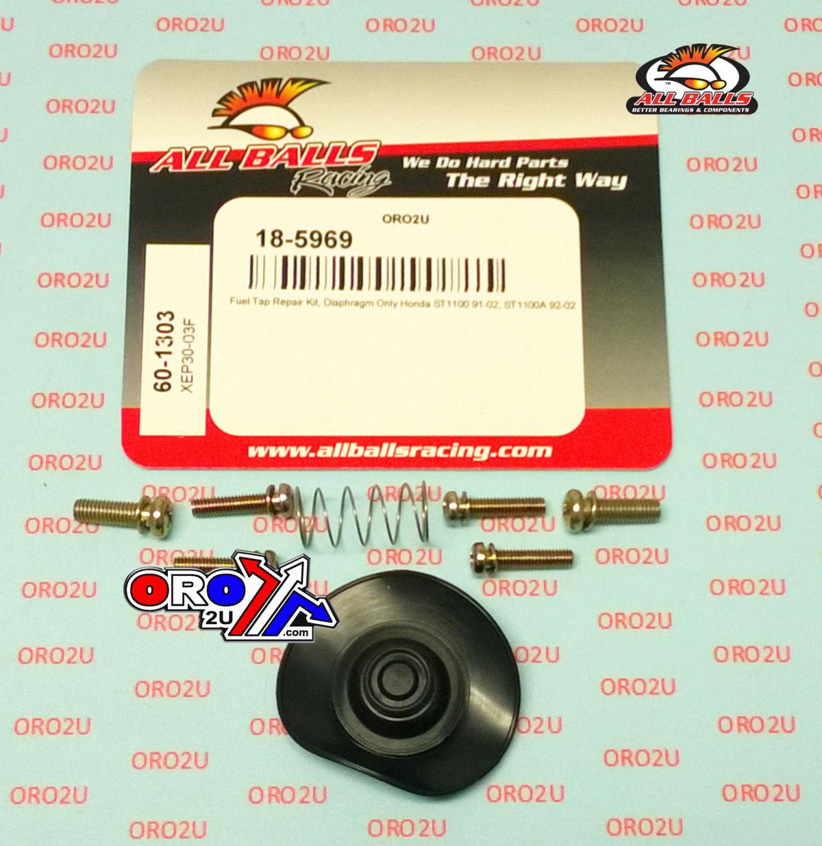 All Balls Racing Fuel Tap Repair Kit Allballs, Allballs 60-1303 Honda St1100 91-02