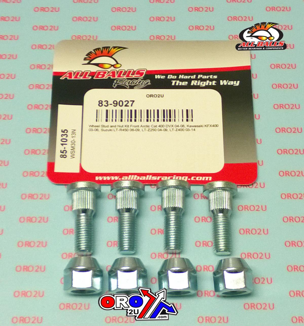 All Balls Racing Wheel Stud and Nut Kit, Allballs 85-1035