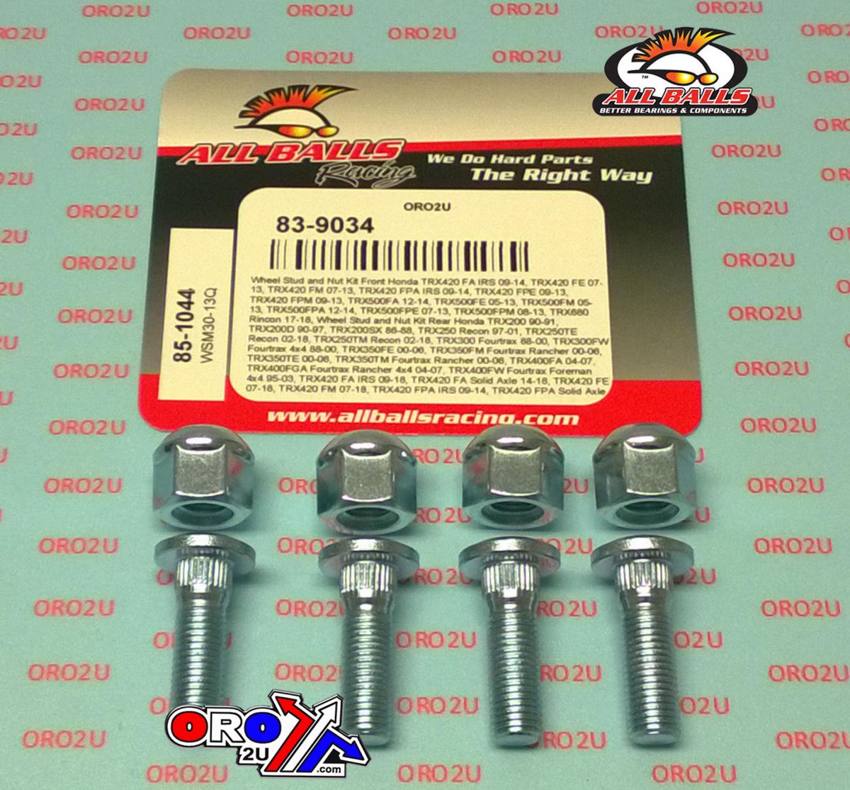 All Balls Racing Wheel Stud and Nut Kit, Allballs 85-1044