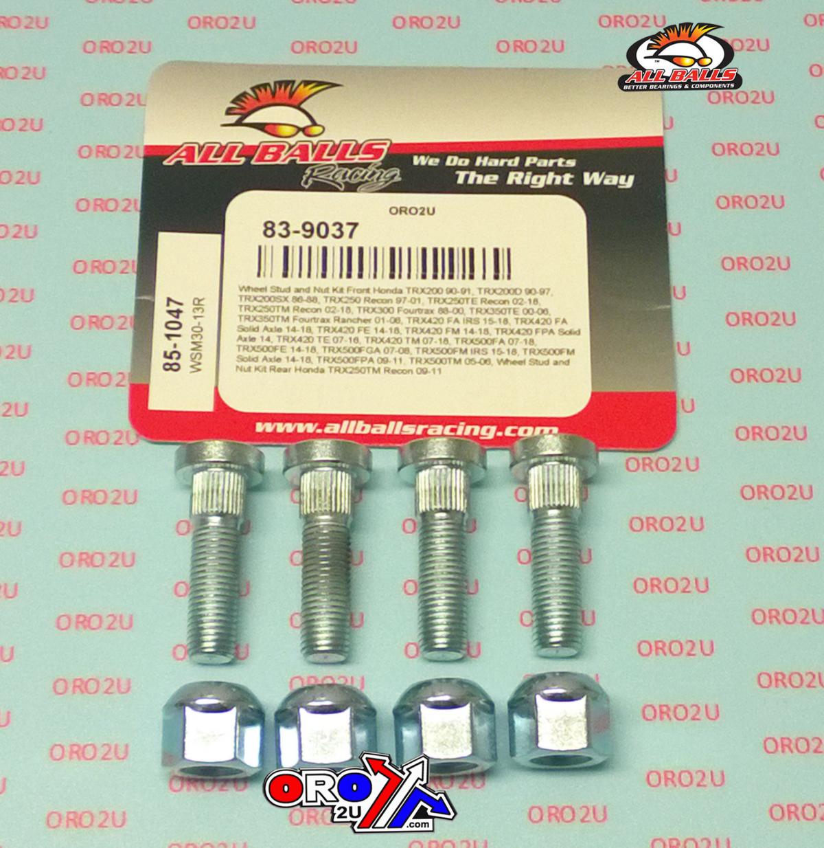 All Balls Racing Wheel Stud and Nut Kit, Allballs 85-1047