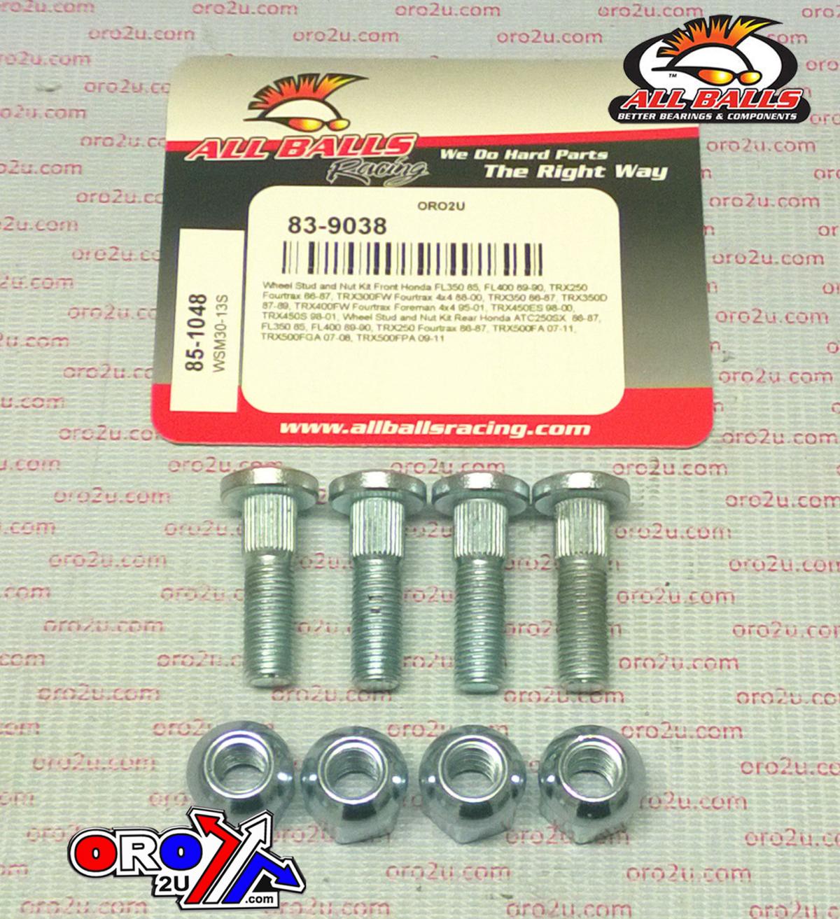 All Balls Racing Wheel Stud and Nut Kit, Allballs 85-1048