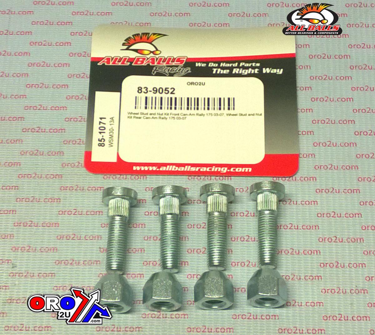 All Balls Racing Wheel Stud and Nut Kit, Allballs 85-1071