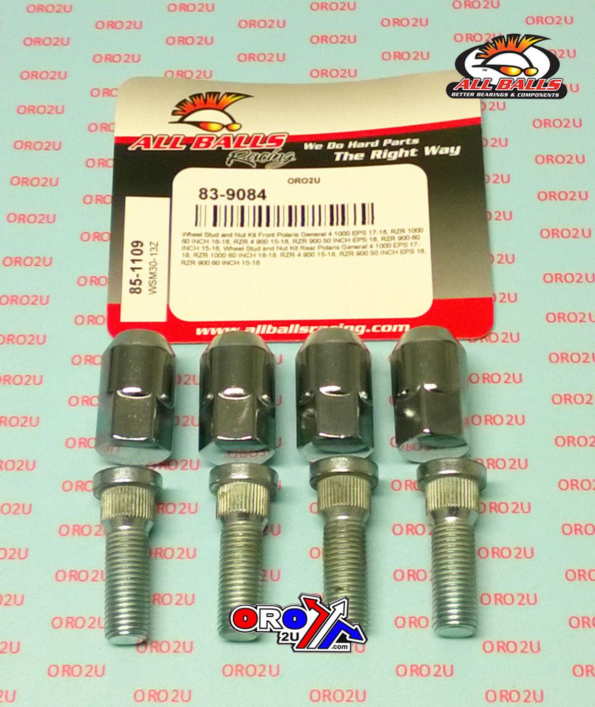 All Balls Racing Wheel Stud and Nut Kit, Allballs 85-1109